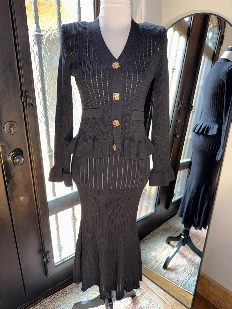 Boutique 2 Piece Set Knit Material Sz Small